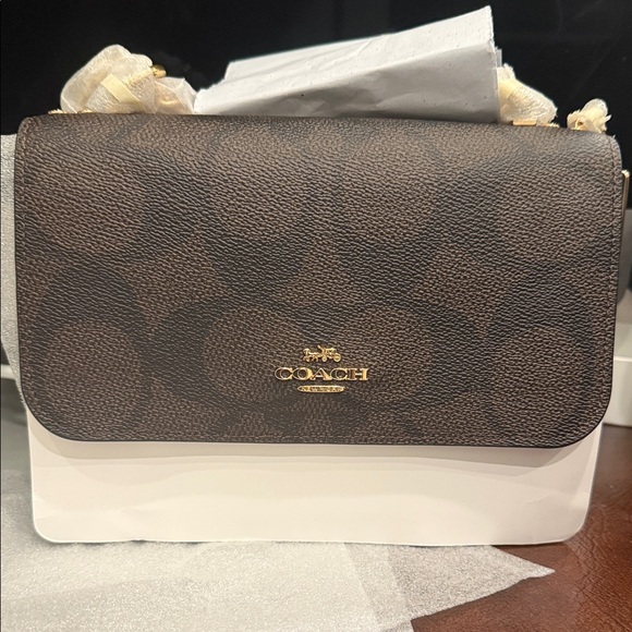 Coach Signature Brown Crossbody Bag - Picture 1 of 3